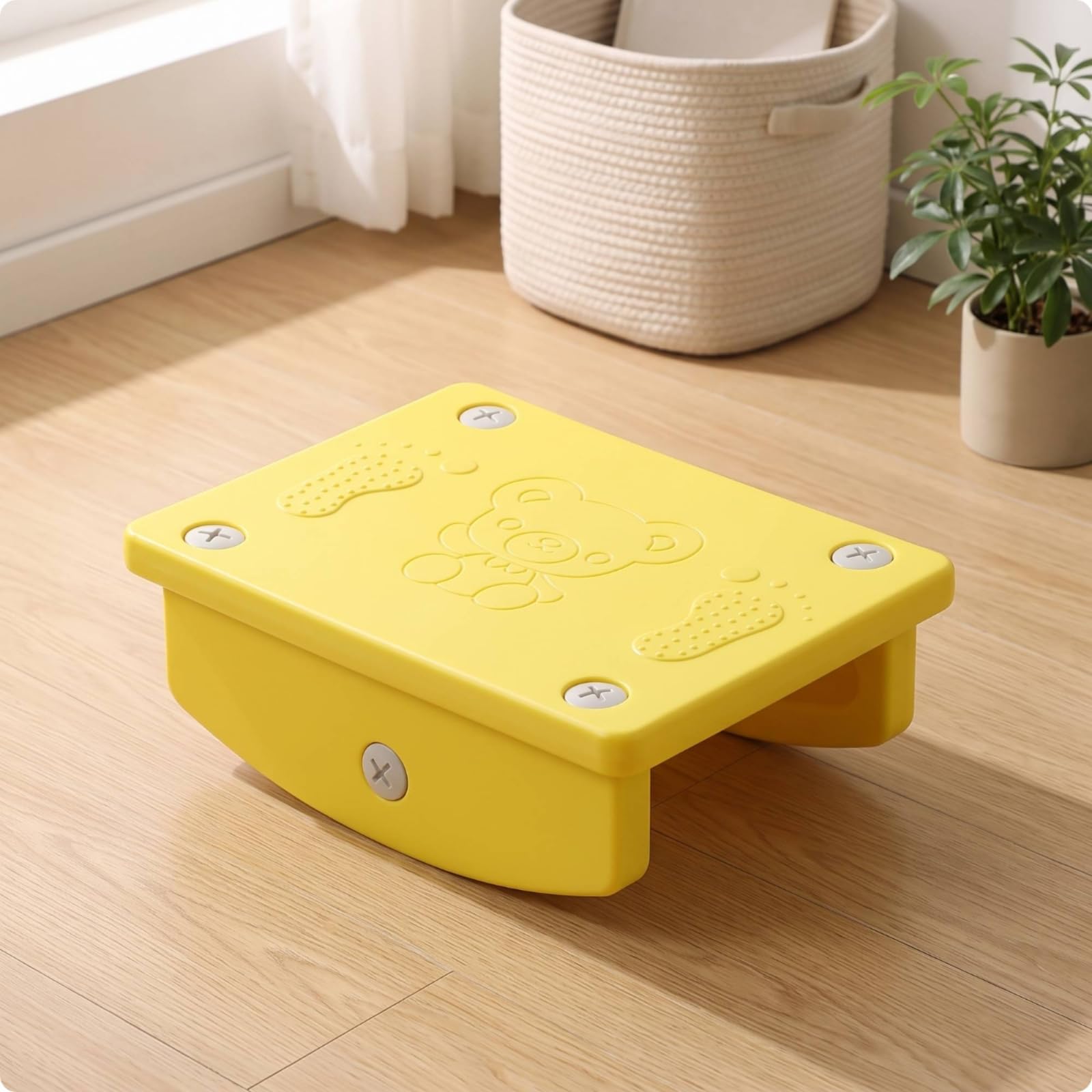 Tabla Equilibrio Infantil Resistente Tabla Balanceo Plástico Juguete para Niños, Guarría, Interior