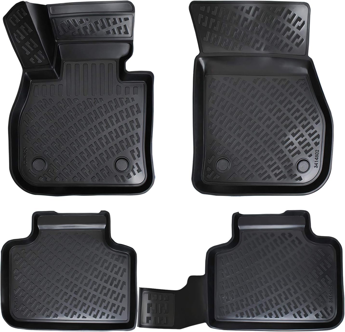 Trimak 3D Fussmatten für BMW 2er F22 Coupe / F23 Cabrio 2013-2021 | Gummimatten aus TPE Gummi, Passgenau, Wasserdicht, Hoher Rand, Rutschfest, Leicht zu Reinigen