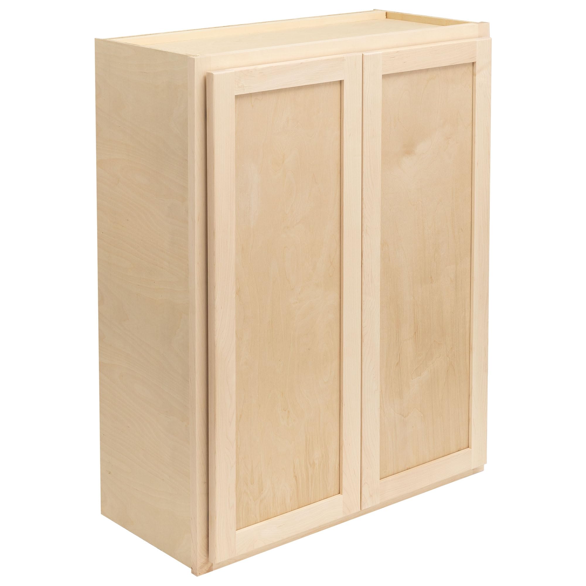 ARISTOKRAFT 42" Tall Wall Kitchen Cabinets - Shaker Style | 100% Hardwood | Made in America | Soft Close Hardware (Raw Maple, 12" D x 30" W x 42" H)