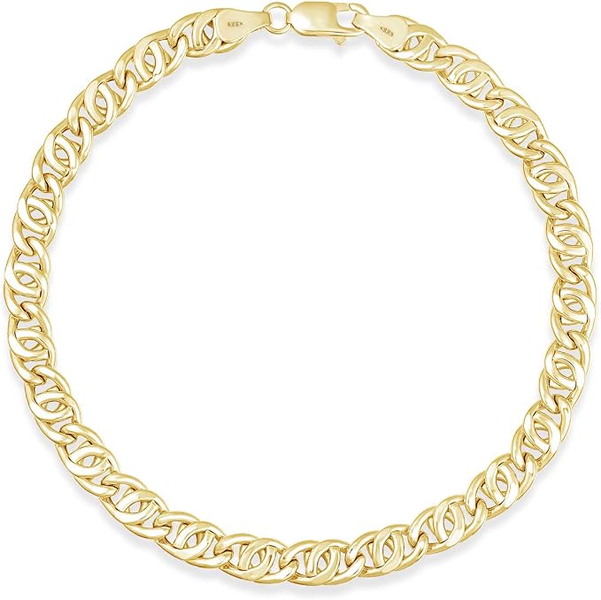 8er Panzer Armband 14 Karat / 585 Gelbgold Breite 5.00 mm Unisex