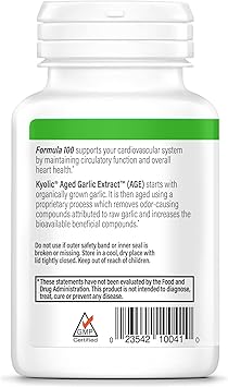 Kyolic Aged Garlic Extract Formula 100, Cardiovascular Health*, 100, Capsules.