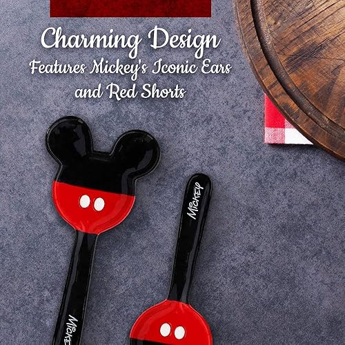 Miniatura 5 de Zrike - Soporte para cuchara de Mickey de Disney soporte de cerámica funcional con diseño icónico que funciona como decoración en el mostrador de la