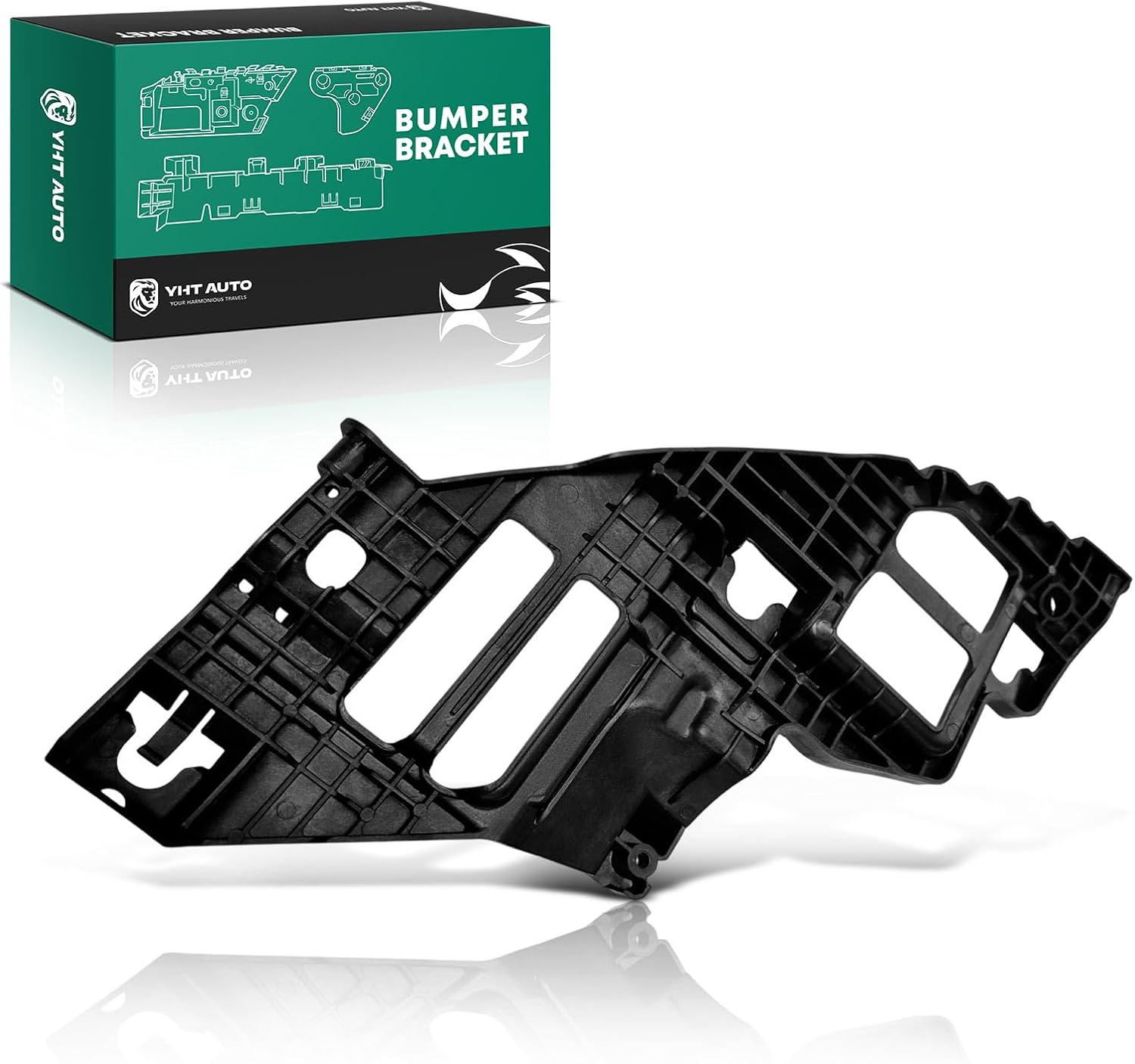 YHTAUTO Front Right Passenger Inner Side Bumper Bracket Compatible with Volkswagen GTI 2010-2014, Golf 2010-2014, Jetta 2010-2014 Wagon, Plastic