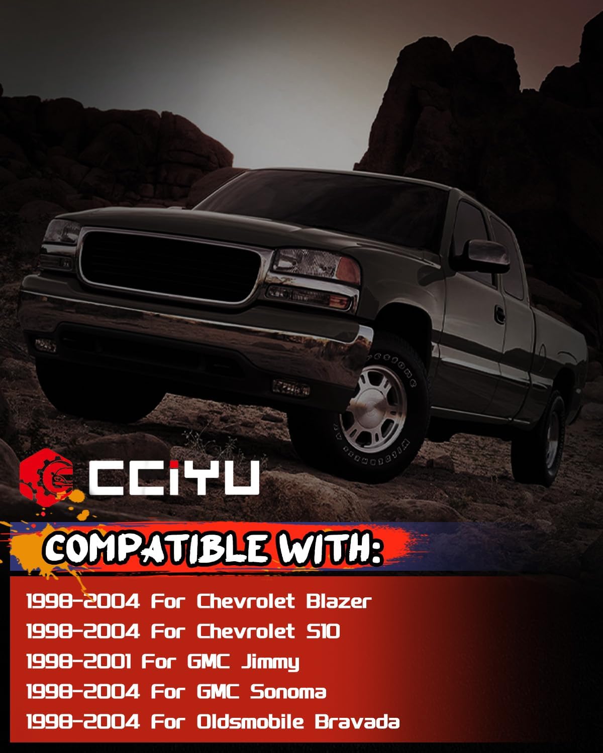 CCIYU Front Headlight Switch Compatible for Chevrolet Blazer/S10 1998-2004,for GMC Jimmy 1998-2001,for GMC Sonoma 1998-2004,for Oldsmobile Bravada 1998-2004 | Replaces 15029237