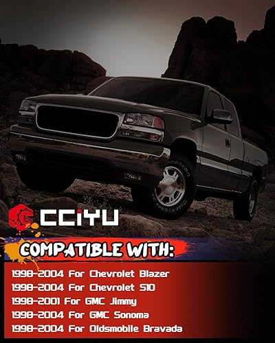 Miniatura 7 de CCIYU Interruptor de faros delanteros compatible con Chevrolet BlazerS10 1998-2004, para GMC Jimmy 1998-2001, para GMC Sonoma 1998-2004, para