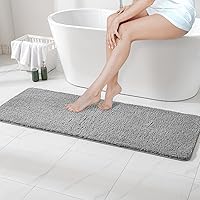 Vista 111 de MIULEE Alfombras de baño naranjas en forma de U, de microfibra suave y absorbente, antideslizantes, de secado rápido, esponjosas, para base