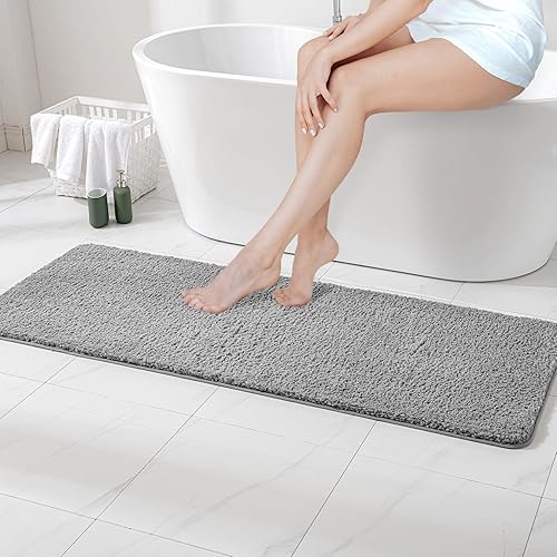 Miniatura 111 de MIULEE Alfombras de baño salvia, suaves y pequeñas, absorbentes, antideslizantes, de secado rápido, esponjosas, para baño, bañera y duchas, lavables