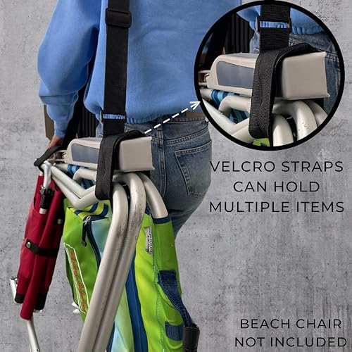 Miniatura 5 de NGIL Paquete de 2 correas de transporte ajustables para sillas de playa, correas de transporte plegables universales para camping, picnic y al aire