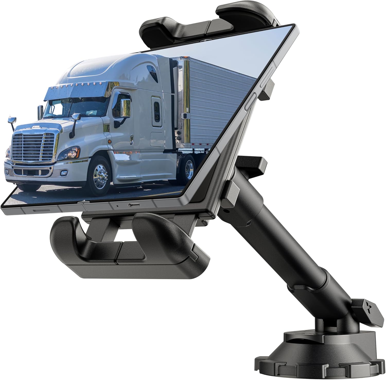 Bracketron TEKGRIP Tablet Holder for Car Windshield & Dashboard - 360° Adjustable Tablet Car Mount with Extendable Arm - Fits iPads & Tablets up to 13”