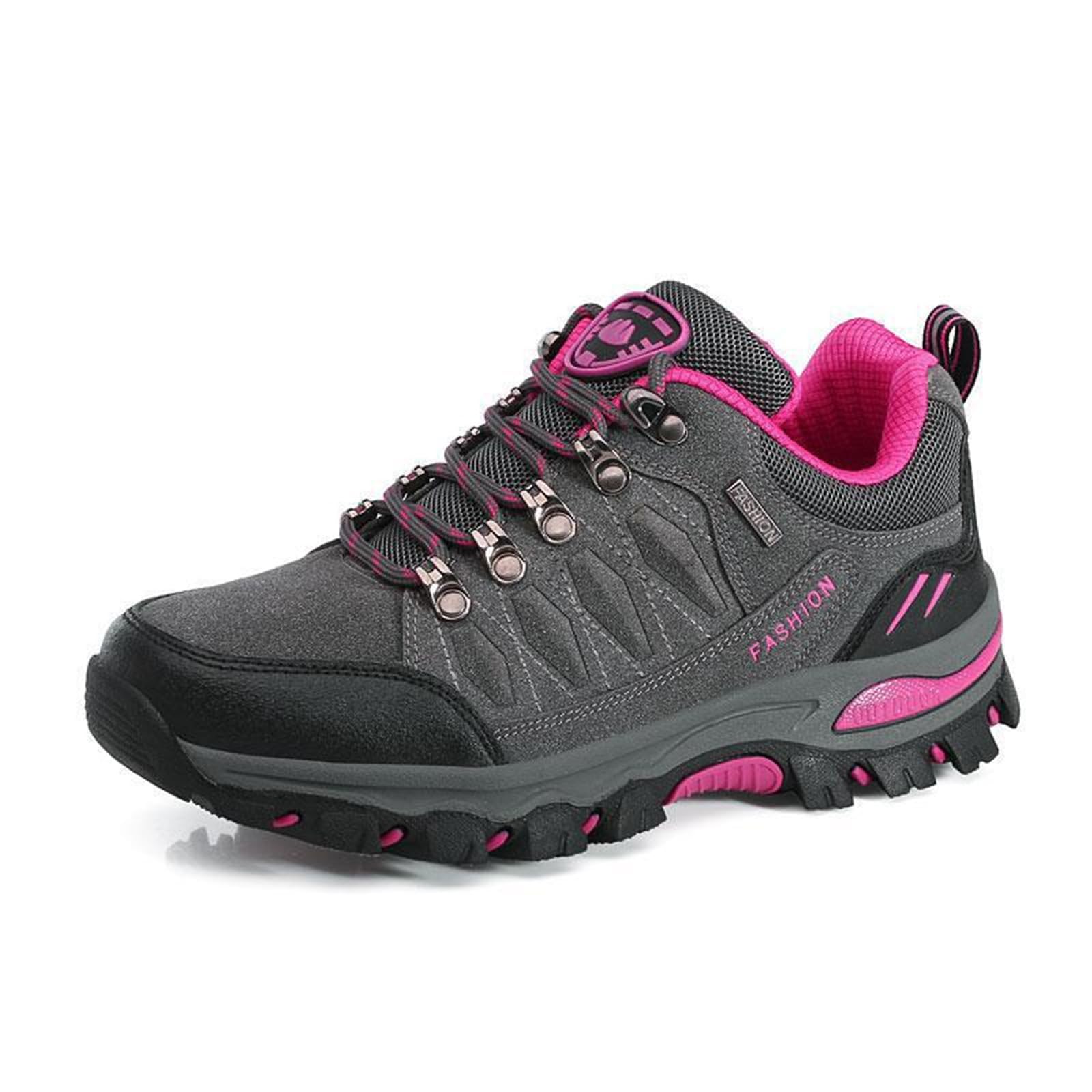 Chaussures de Randonnée pour Femme Baskets Basses Chaussures de Randonnée Légères pour l'extérieur Antidérapantes Convient pour Le Camping et la Randonnée Noir Gris Violet Rose 36-42EU