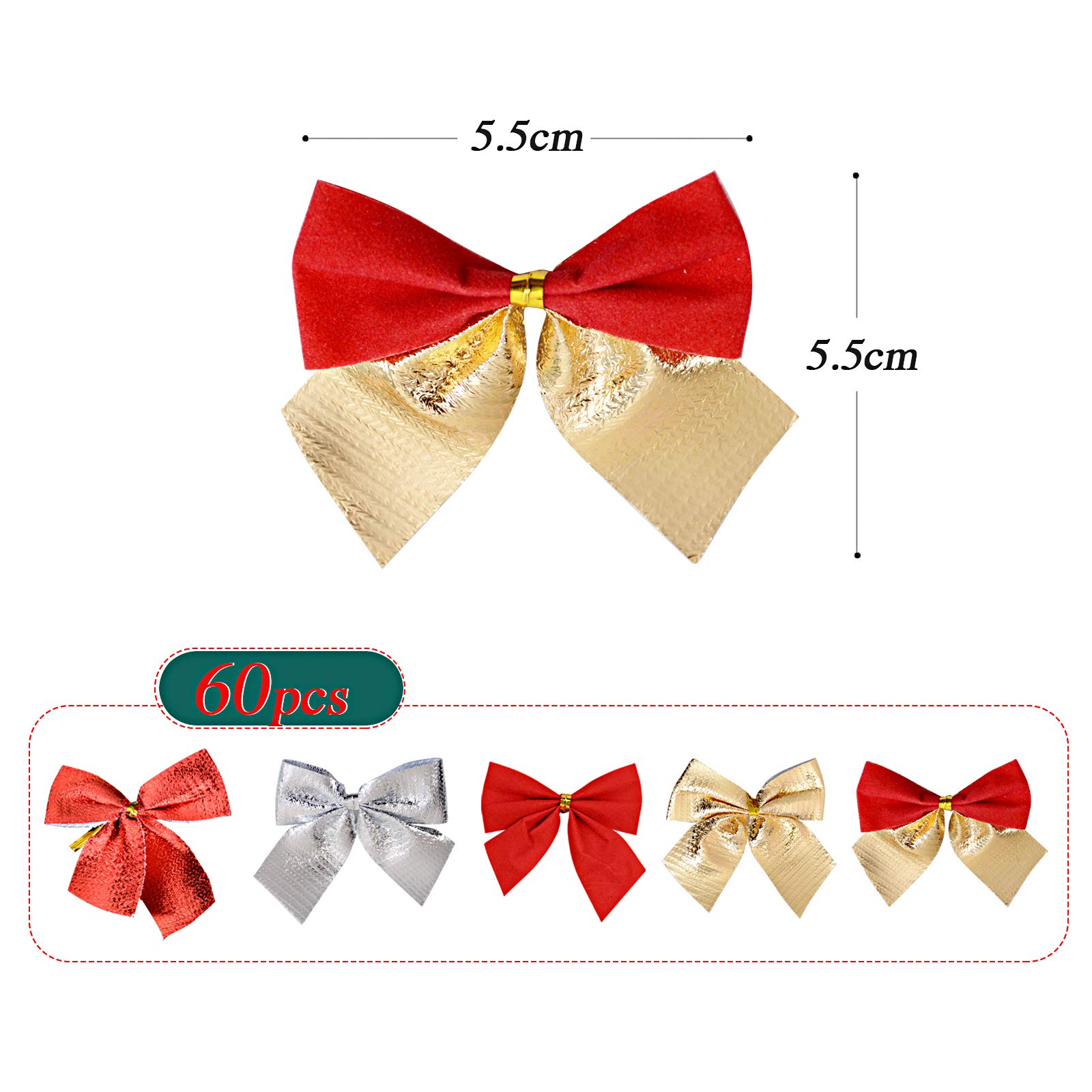 Noeuds De Ruban De Noël Rouge Arcs Pour Sapin Noël Et