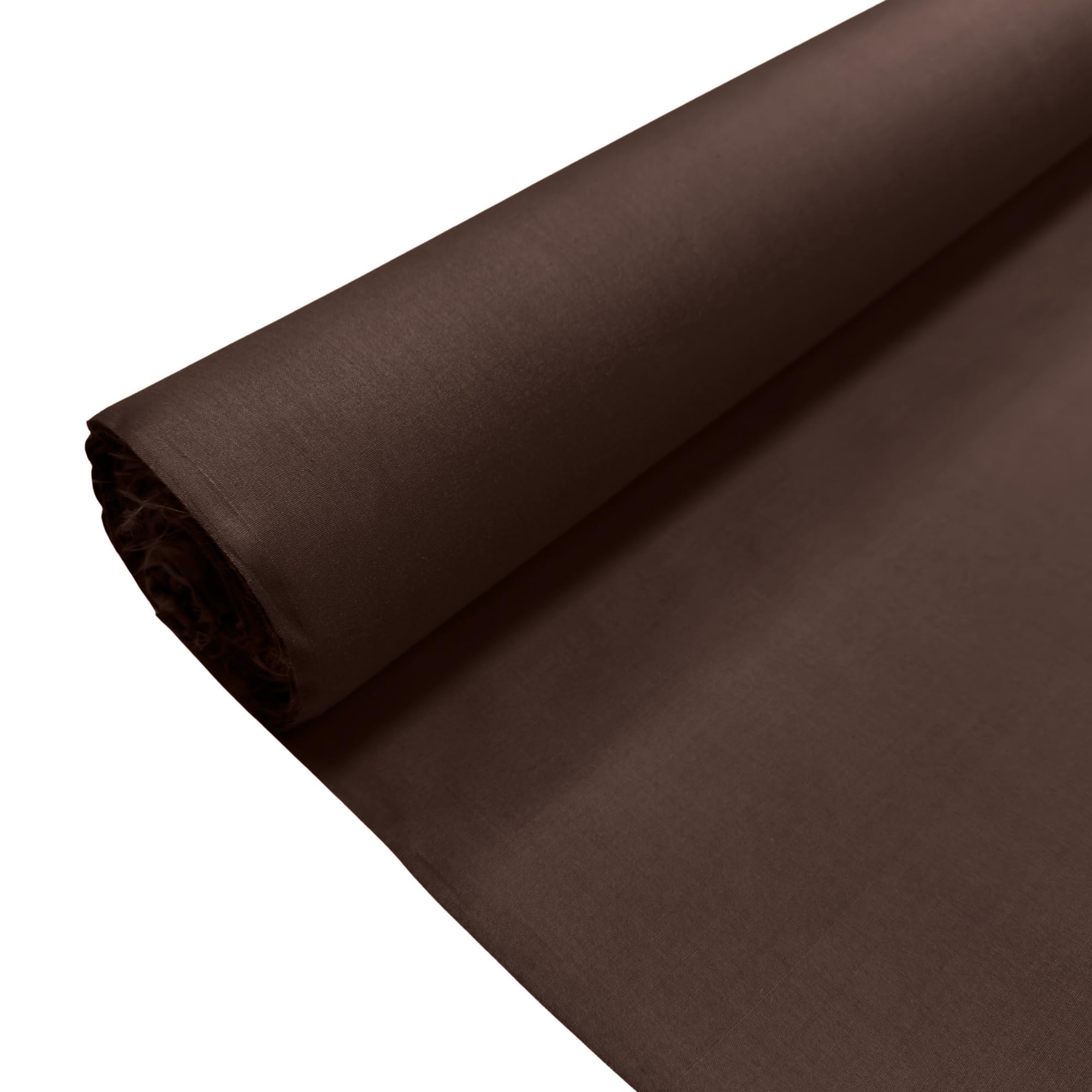 Chocolate Plain Polycotton Fabric Dress Craft Poly Cotton Material | 2 Metre (200cm x 112cm) | Soft Poly Cotton for Sewing, Dressmaking, Crafts, Bunting & Lining