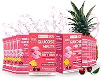 Vista 10 de Comprimidos de Glucosa SOS que se Derriten Hechos con Polvo de Dextrosa, Puré de Frutas Natural, Azúcar, Comprimidos de Glucosa, Suplemento