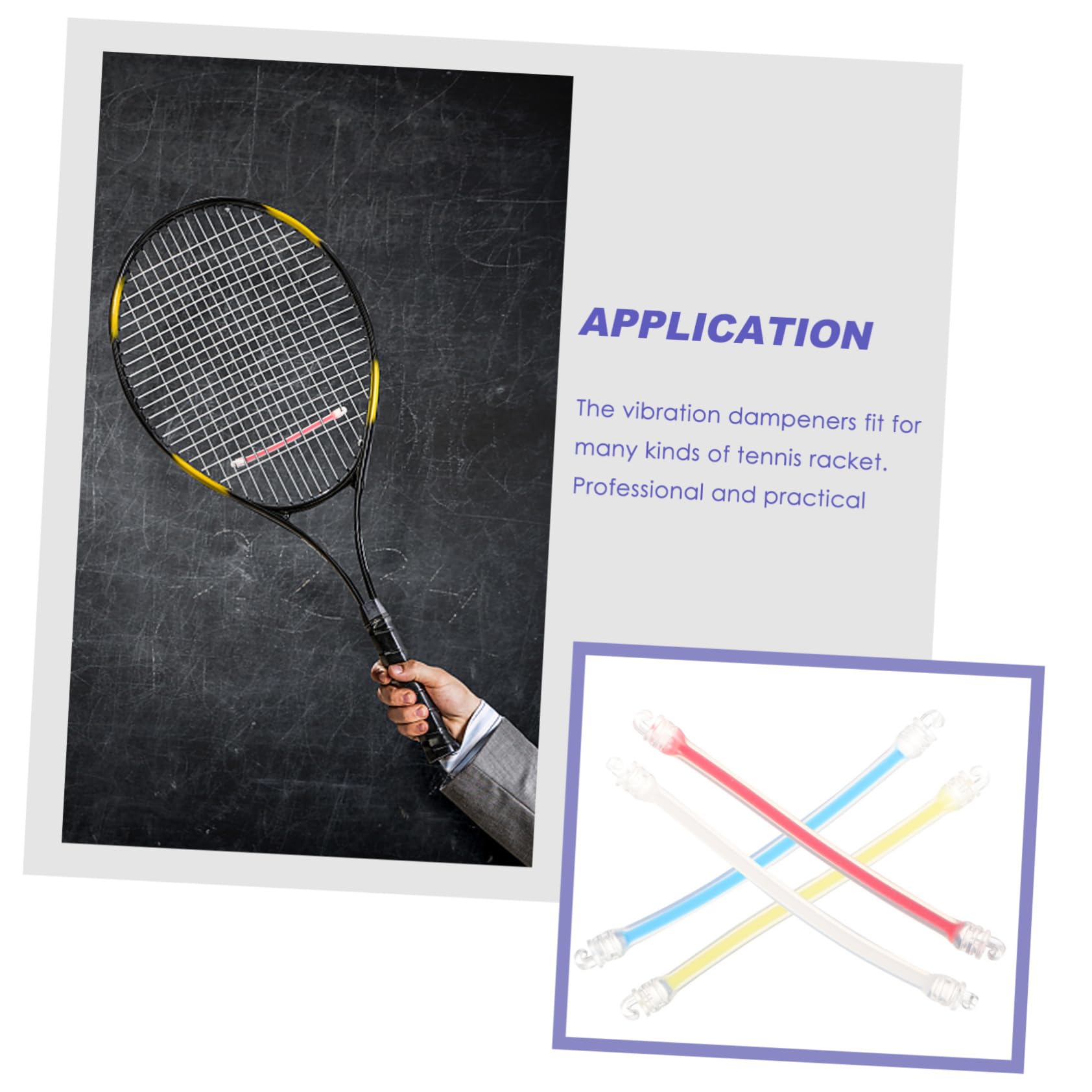 ARTSEWPLY 4Pcs Tennis Racket Dampeners Reusable Silicone Shock Absorbers Lightweight Vibration Dampeners for Tennis Accessories for All Racket Types