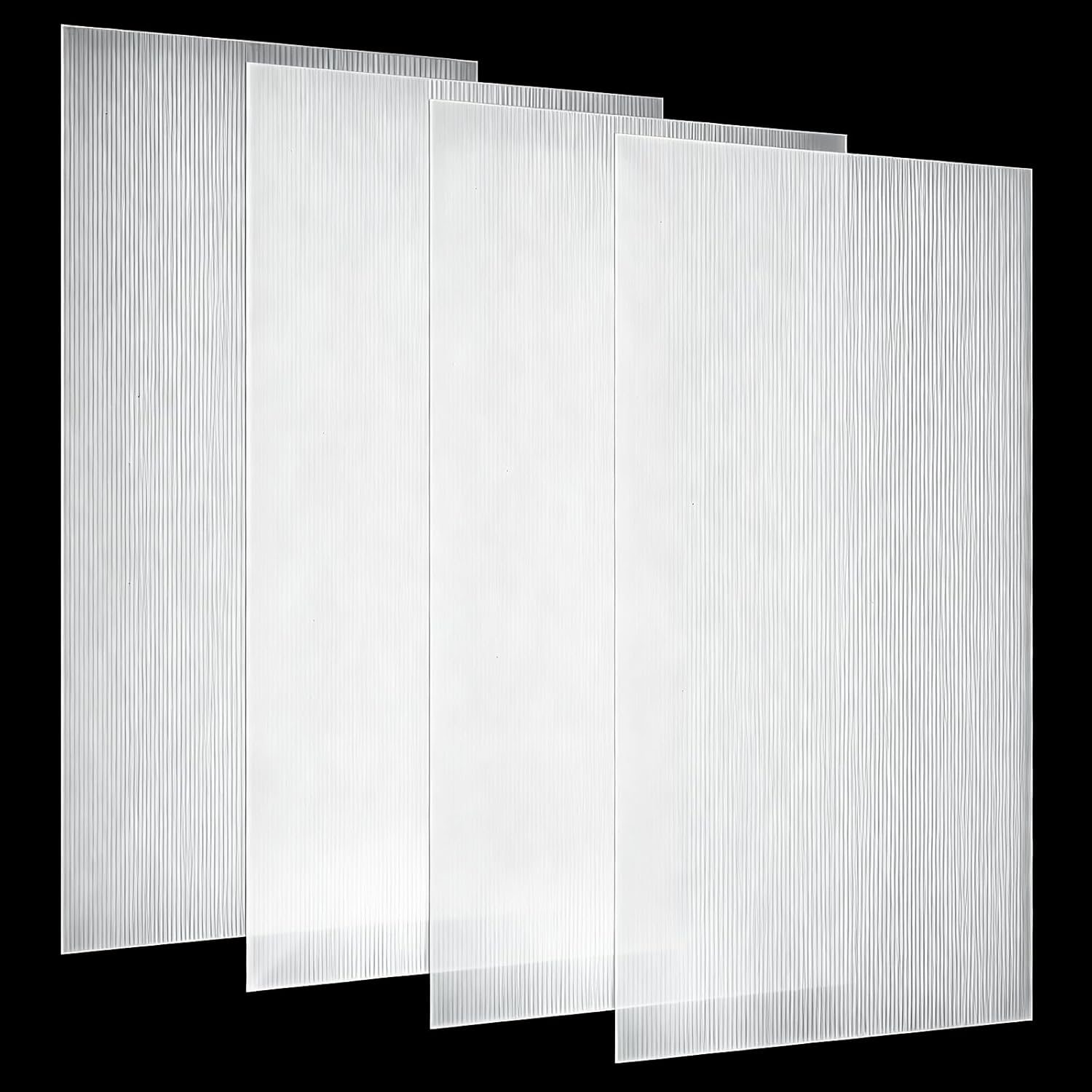 6 Pack 23.75" x 47.75" x 0.2" Fluorescent Light Covers Polycarbonate Diffuser Panels Replacement for 2x4ft Drop Ceiling Light Fixture for Classroom Office Commercial Use (Milky White)