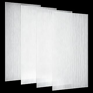 Pushglossy 4 Pack 23.75"x47.75"x0.2" Fluorescent Light Covers, Clear