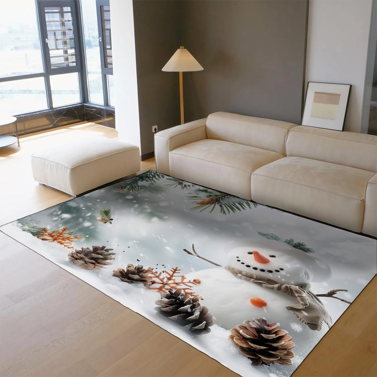 Tapis scène de neige Noël pour partager la magie des fêtes en famille