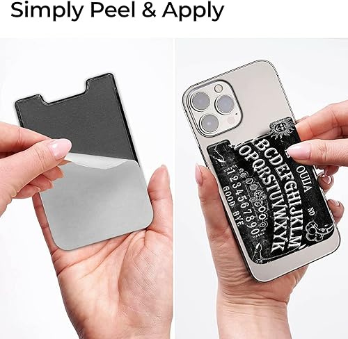 Miniatura 3 de Rossy Cartera para teléfono celular, tarjetero adhesivo para pegar en la cartera, bolsillo de licra, funda de identificación para tarjeta de crédito