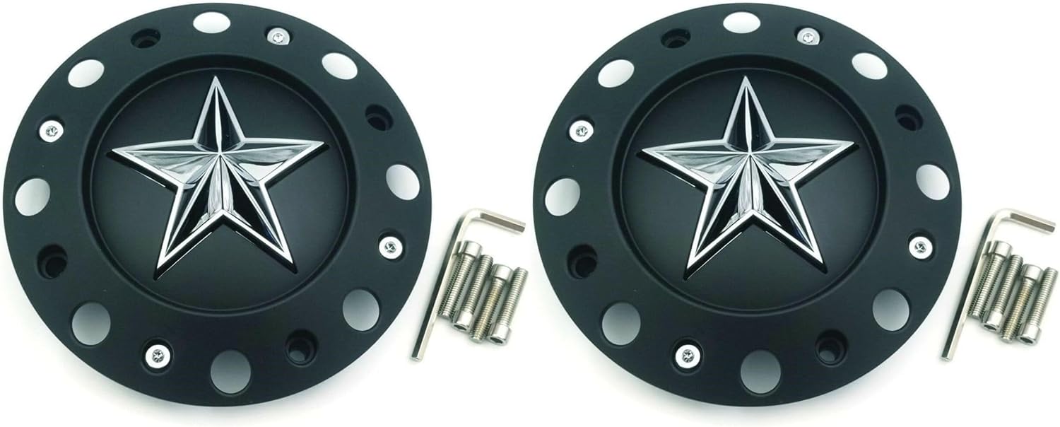 2PCS Wheel Cap Hub Cap Center Cap for KMC XD Series Rockstar 1001775 Matte Black