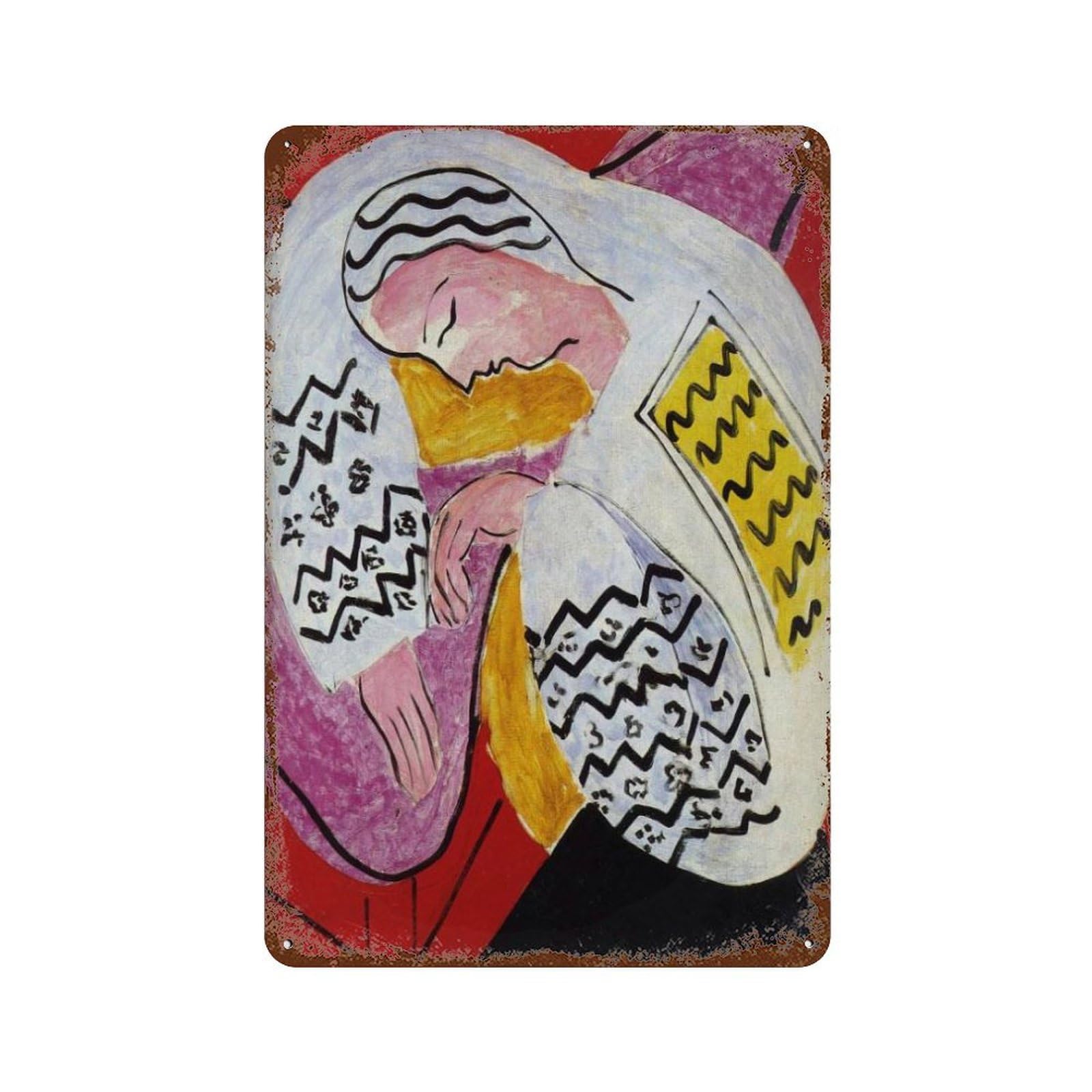 xiaoxiaoshen Henri Matisse 'the Dream' French Wall Decor Art Metal Tin Poster Modern Home Decor Art Home Bar Shop Decorations Vintage Sign 30x20cm