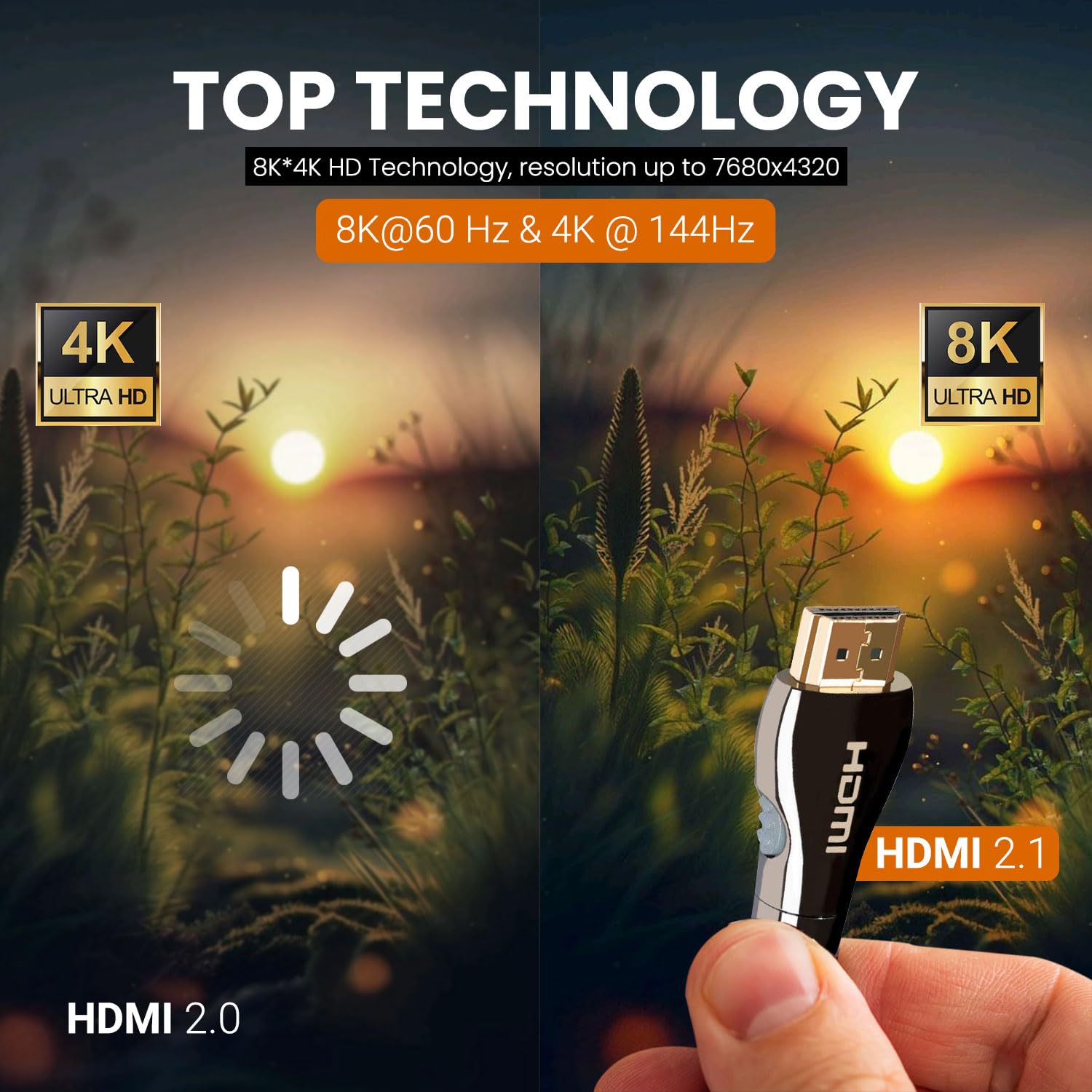 Certified HDMI Cable 10FT (HDMI 2.1 10K 8K) Ultra High Speed HDMI HDR 48Gbps eARC VRR Dolby Atmos Vision for PS5 Xbox Series X RTX 4090 Apple TV 4K Roku Fire Sony LG (10FT/3M) 4 71EasSy8HDL. SL1500