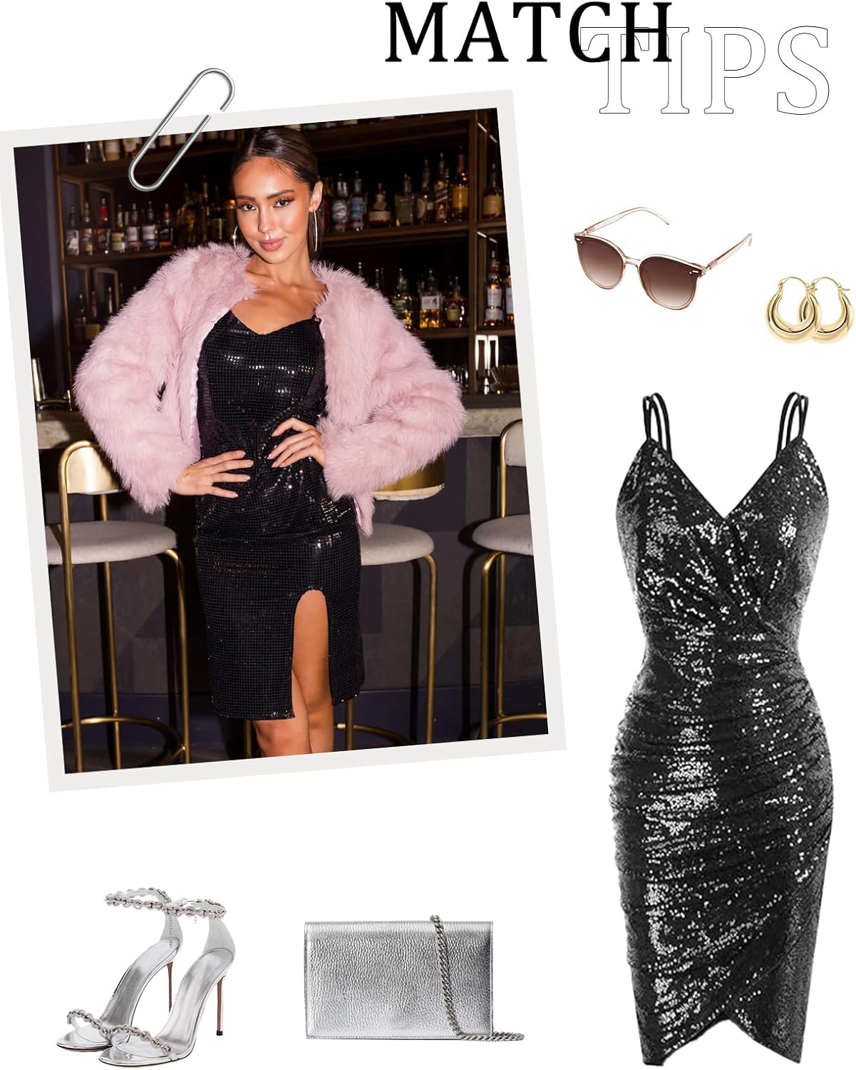 Flygo Women Faux Fur Coat Fluffy Long Sleeve Open Front Cropped Furry Jacket Shaggy 2025 Warm Winter Outwear with Pockets - Image 6