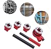 Pipe Threading Kit | BSPT Thread Cutting Steel Threader Plumbers Set Manual 4-Die Set 1/2 to 1-1/4 with Ratchet Widely Used for Steel Pipes Galvanized Pipes Iron Pipes