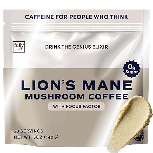 FULLY JOE Café de hongos melena de león para cognición, enfoque mental y energía. Suplemento cerebral y café - Cafe De Hongos