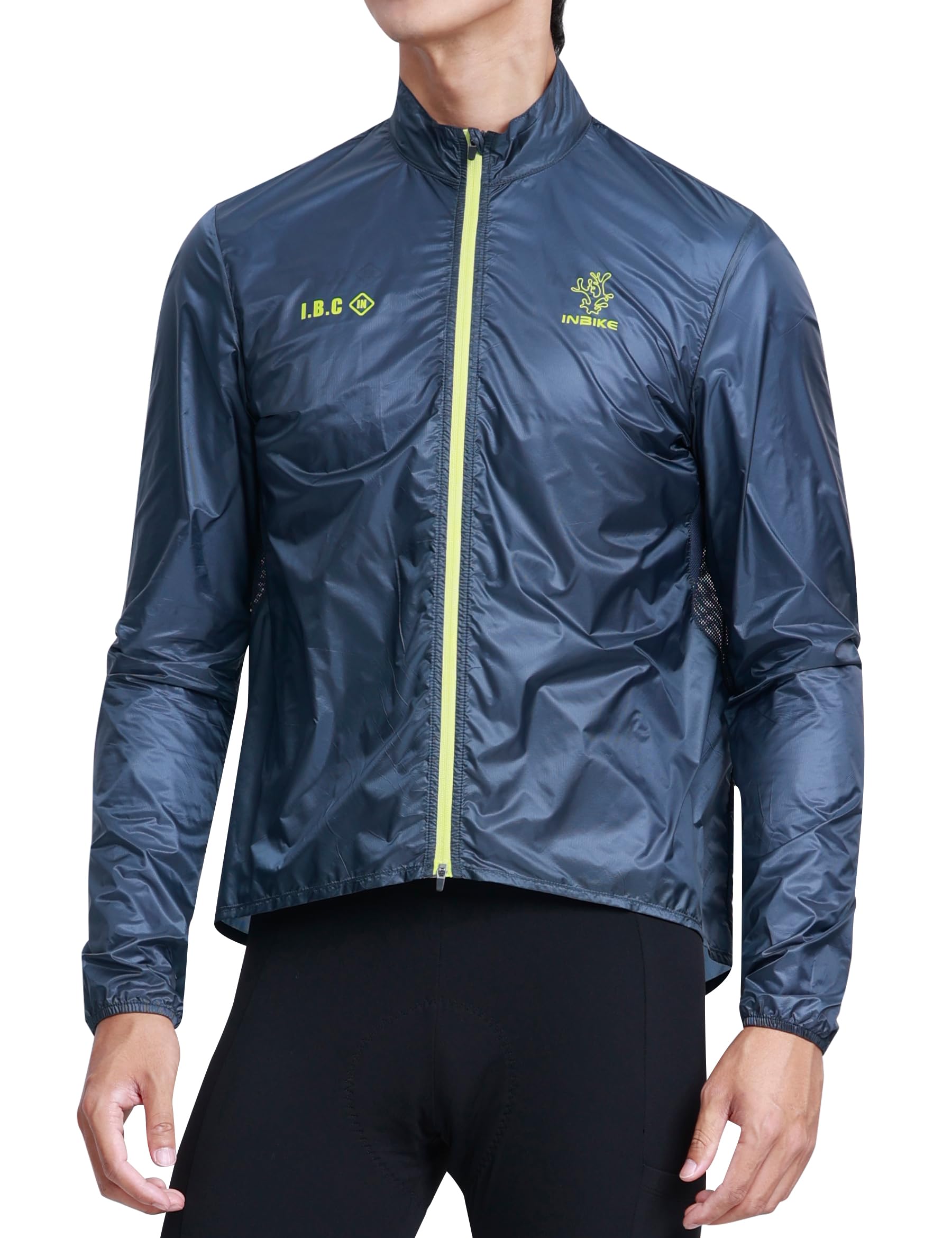 INBIKE Vestes de Cyclisme Homme léger Vestes Course Vent coupe-vent et imperméable Respirant avec Doublure en Poche de Rangement