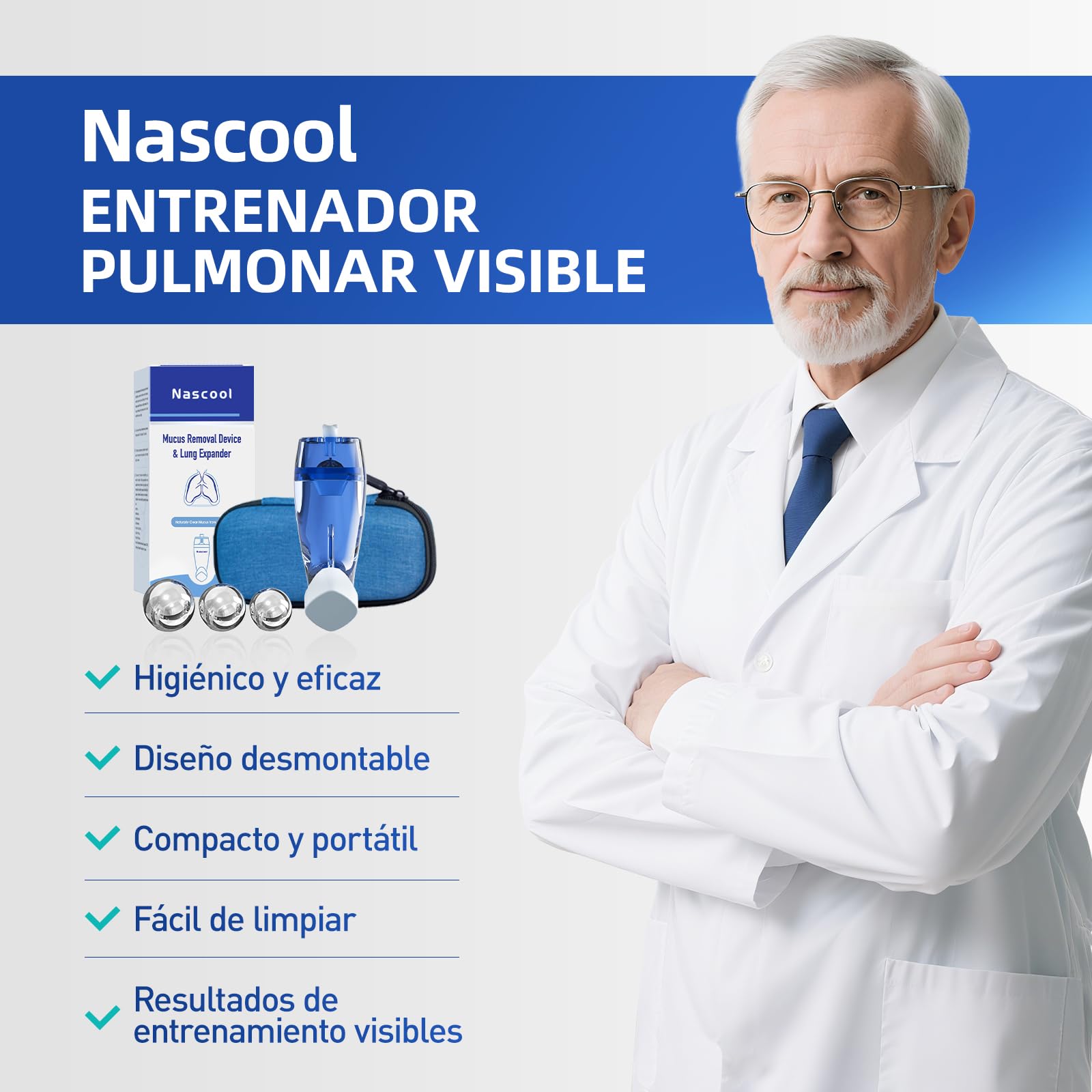 Dispositivo de eliminación de moco, expansor pulmonar, terapia OPEP, entrenador muscular respiratorio, dispositivo de ejercicio de respiración natural para pulmones