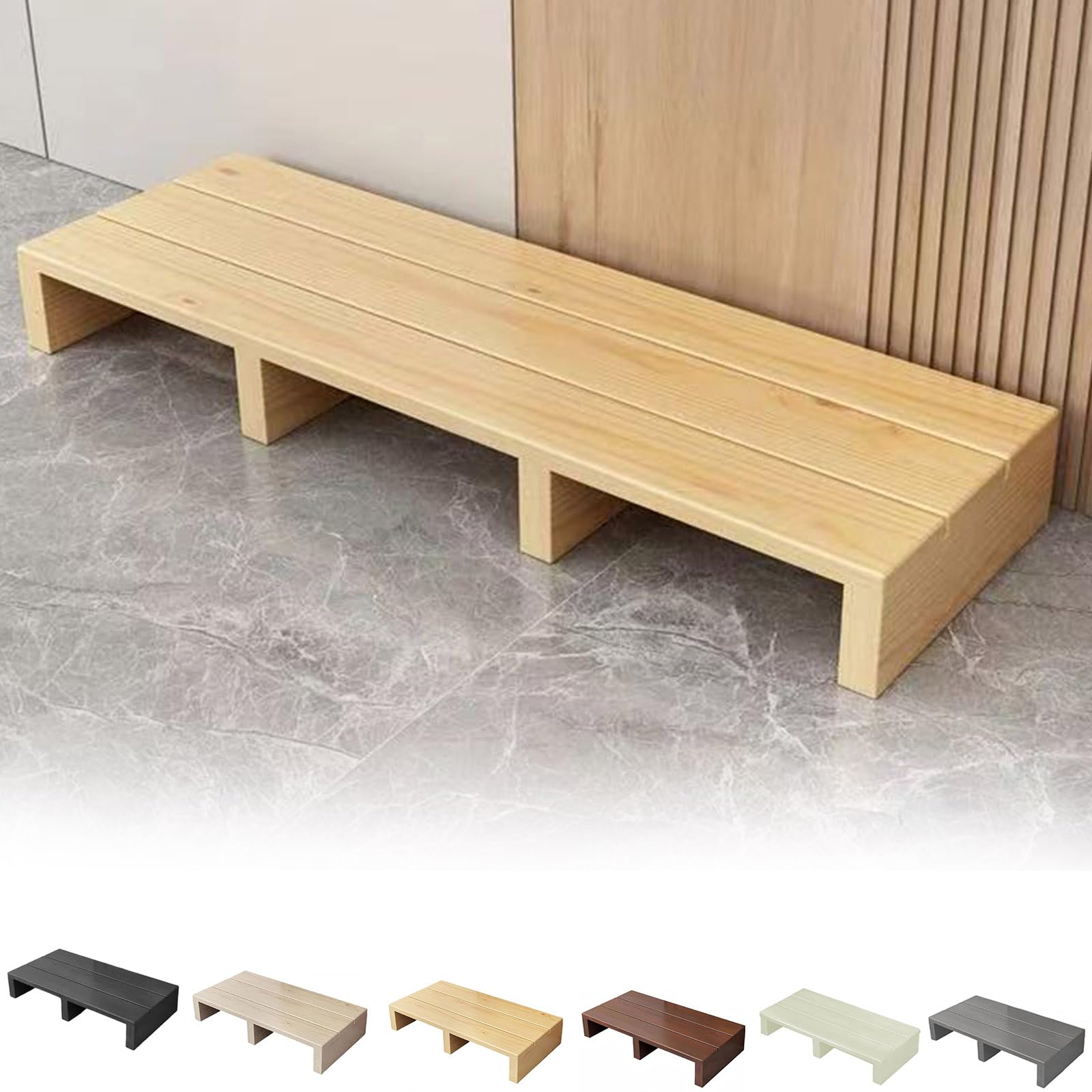 Nevthar Natural Wood Instant Height,Outdoor Steps,Slip Step Stool long,Supports Going Up And Down The Entrance,with Non-Slip Top,without assembly,Low Step Stool,for Loft Beds,Solid Wood,Mobility Aid