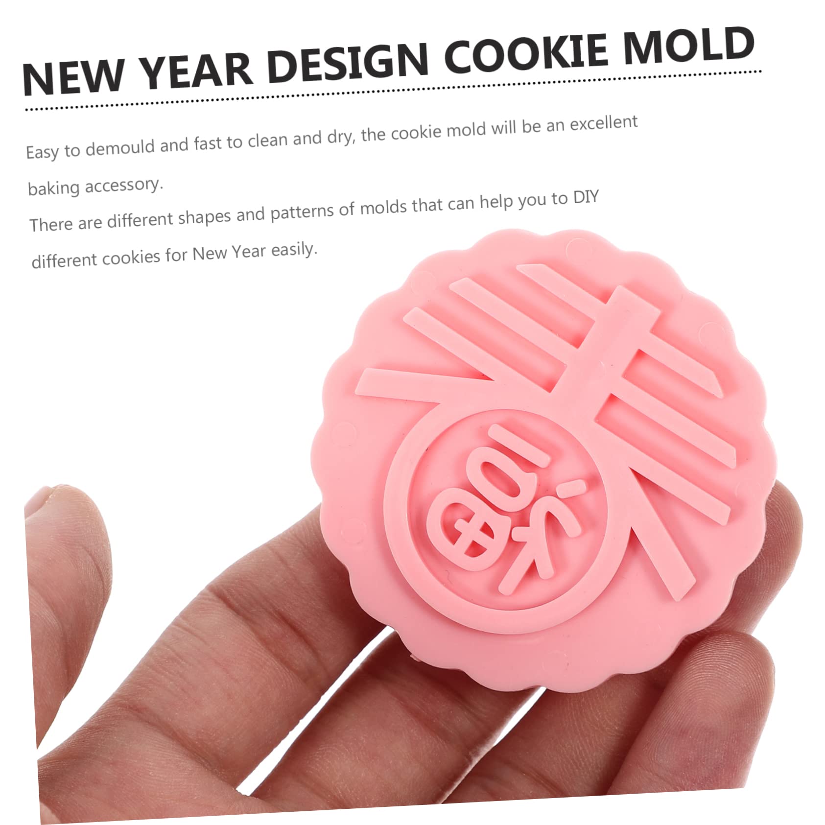 PRETYZOOM 40 Pièces pochoirs du nouvel an moules à pâtisserie moules à biscuits moule de noel emporte piece noel décor emporte-pièces à biscuits moule à biscuits bricolage Plastique rose
