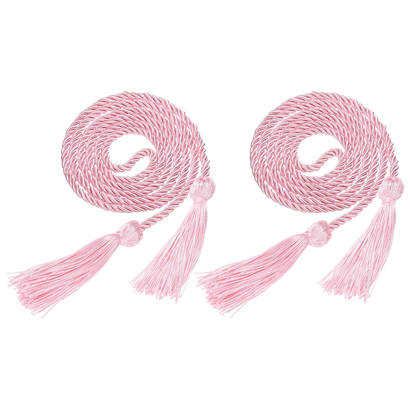 sourcing map 2 Pcs Graduation Cords, Graduation Tassel Honor Cords, 69" Long Braided Honor Academic Rope for 2026 Graduation Decorations Bachelor Gown for Master, Pink