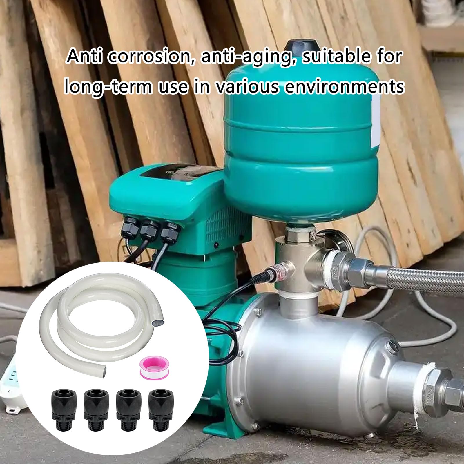 Kit di tubi flessibili di ricambio per pompe per piscina 353020 con 4 adattatori di connessione rapida Sostituzione del tubo integrato