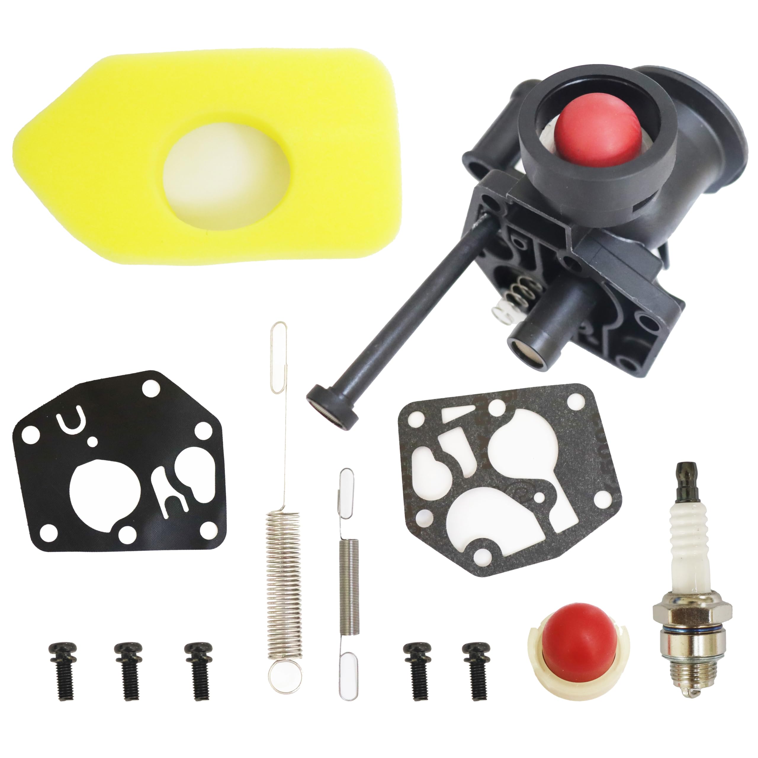 Kit carburatore per Briggs & Stratton 499809 498809A 494406 Tosaerba filtro aria 698369 Molla regolatore 691859 692211 Membrana 795083 495770