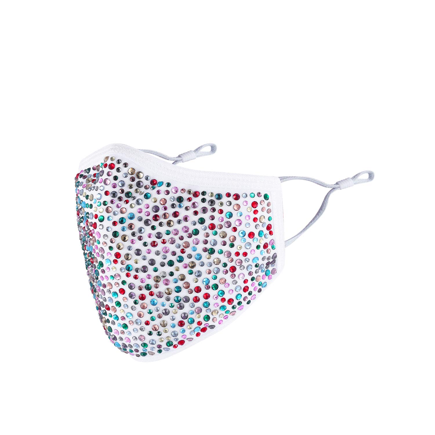 Natalie MillsDesigner Crystal Face mask! Machine Washable, Adjustable Ear Strap, Open Pocket, FREE Filter