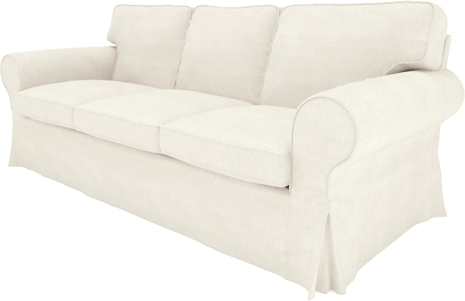 Sofa Cover ONLY! for Ektorp 3 Seat (86.8in), Couch Covers Made Compatible for Ektorp Sofa, Sofa Cover for Dogs, Pets, Kids, Sofa Slipcovers (3 Seat, KDR-2)