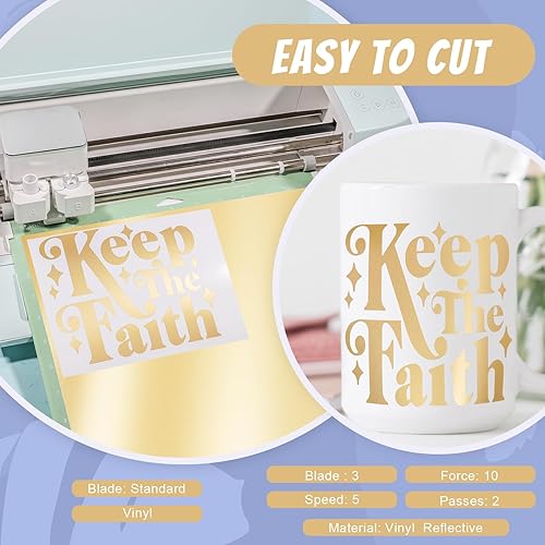 Miniatura 4 de GIRAFVINYL Vinilo Matellic mate dorado claro de 20 pies, vinilo adhesivo dorado satinado para decoración del hogar, automóvil, letrero (dorado claro)