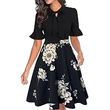 Women Summer Floral Ruffle Sleeve Wear to Work Church Wedding Guest Party Dresses