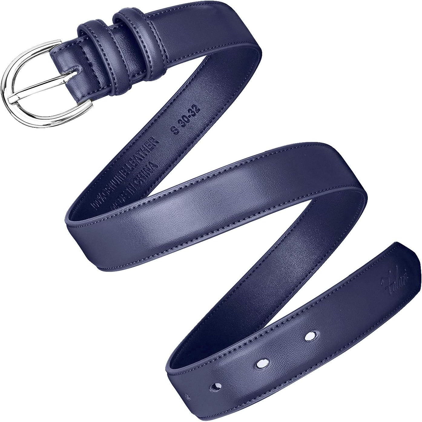 Falari Women Genuine Leather Belt Fashion Dress Belt With Single Prong Buckle 6028-31 Colors - Image 3