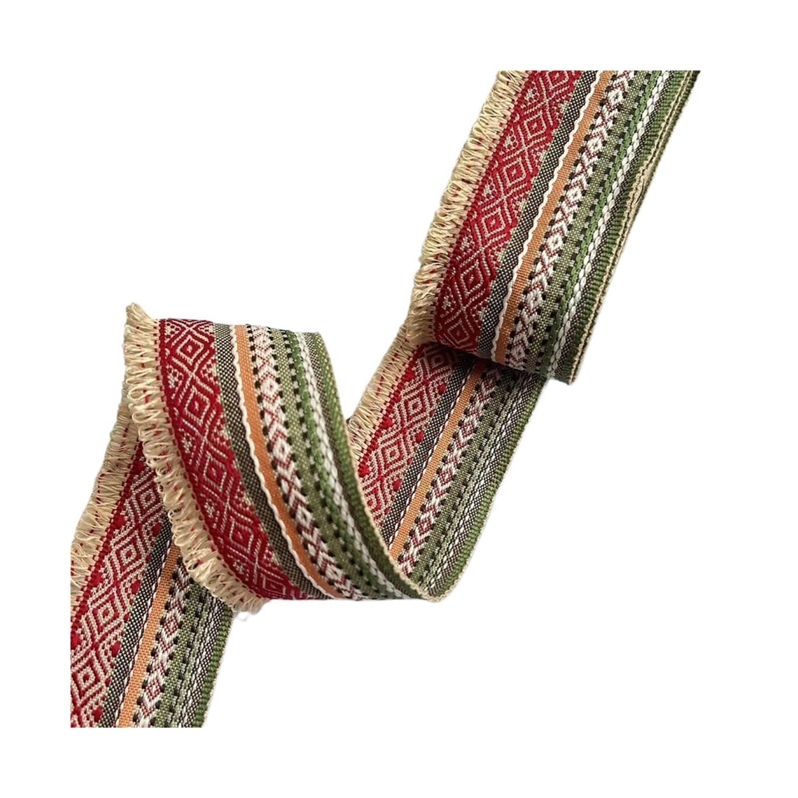 Besticktes Band, Gewebtes Jacquardband, 5 Yards (ca. 4, m), cm breit, braunes