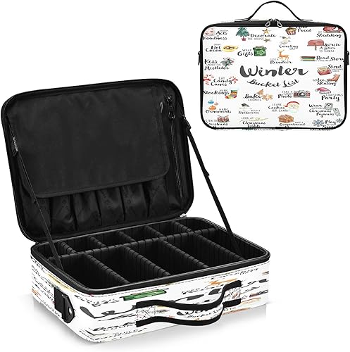 Miniatura 2 de Bolsa de maquillaje de invierno, bolsa de maquillaje grande para cosméticos, tamaño de viaje, bolsa de maquillaje, bolsa de maquillaje de viaje,