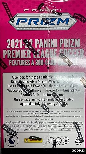 Miniatura 4 de Premier League Soccer 202122 Blaster Box Prizm Factory Sellado 6 paquetes por caja, 4 tarjetas por paquete