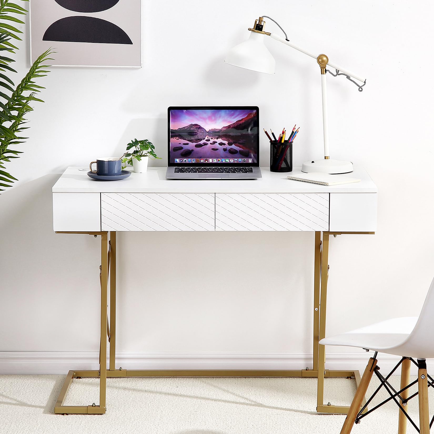 Amazon.com: Mid-Century Modern Desk, 42 Inch Home Office