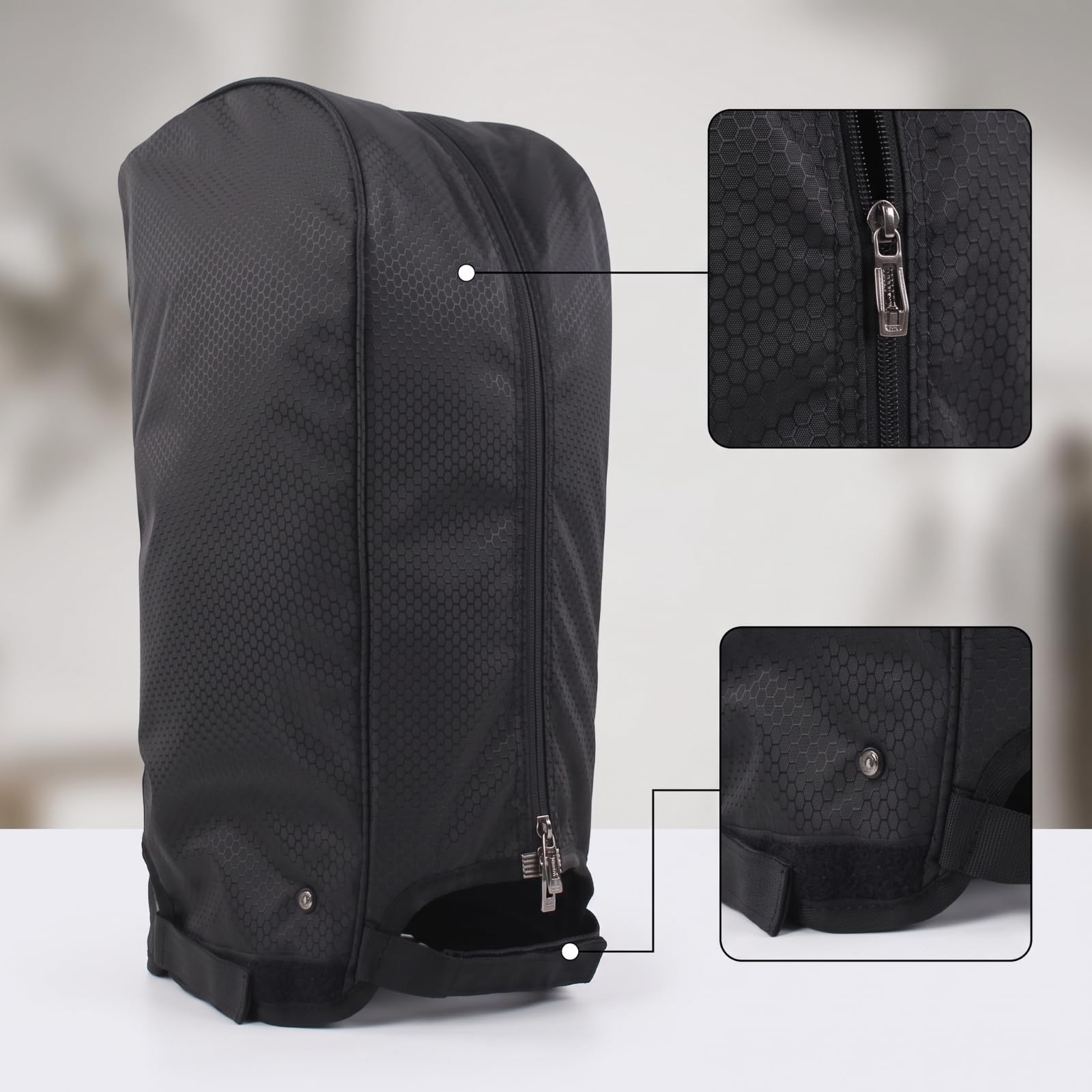Harilla Golfschläger Schutzhülle Golftasche Abdeckung Regenhaube Staubschutz Zubehörtasche Nylon Gepolstert Reißverschluss Schnellzugriff für Reise Lagerung