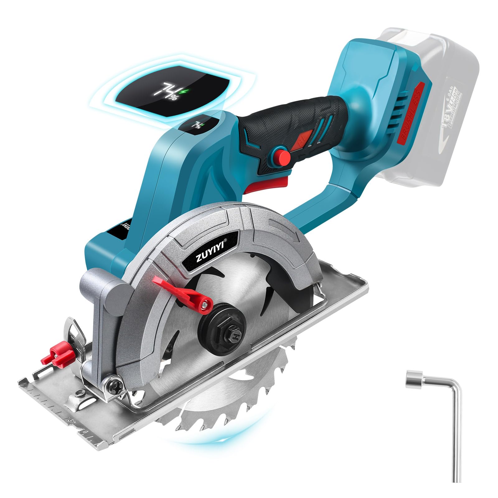 saya-handmade38 ZUYIYI 6 Inch Cordless Mini Circular Saw for Makita 18V