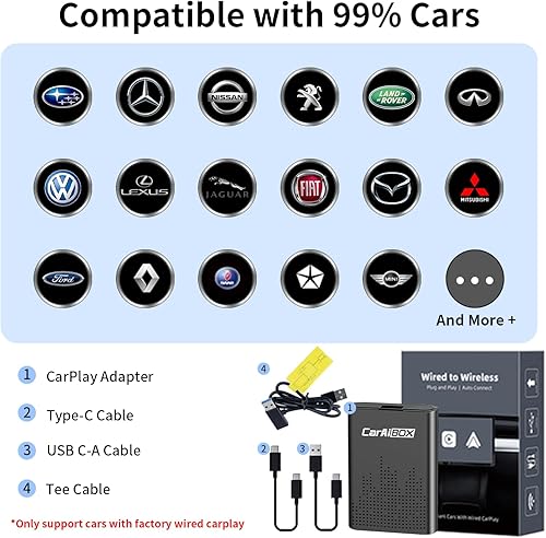 Miniatura 6 de Actualización 2+32GB Autoflix Drivebox Pro, Android 13.0 Adaptador inalámbrico Carplay incorporado NetflixYouTubeDisneyGoogle Play, Android Auto