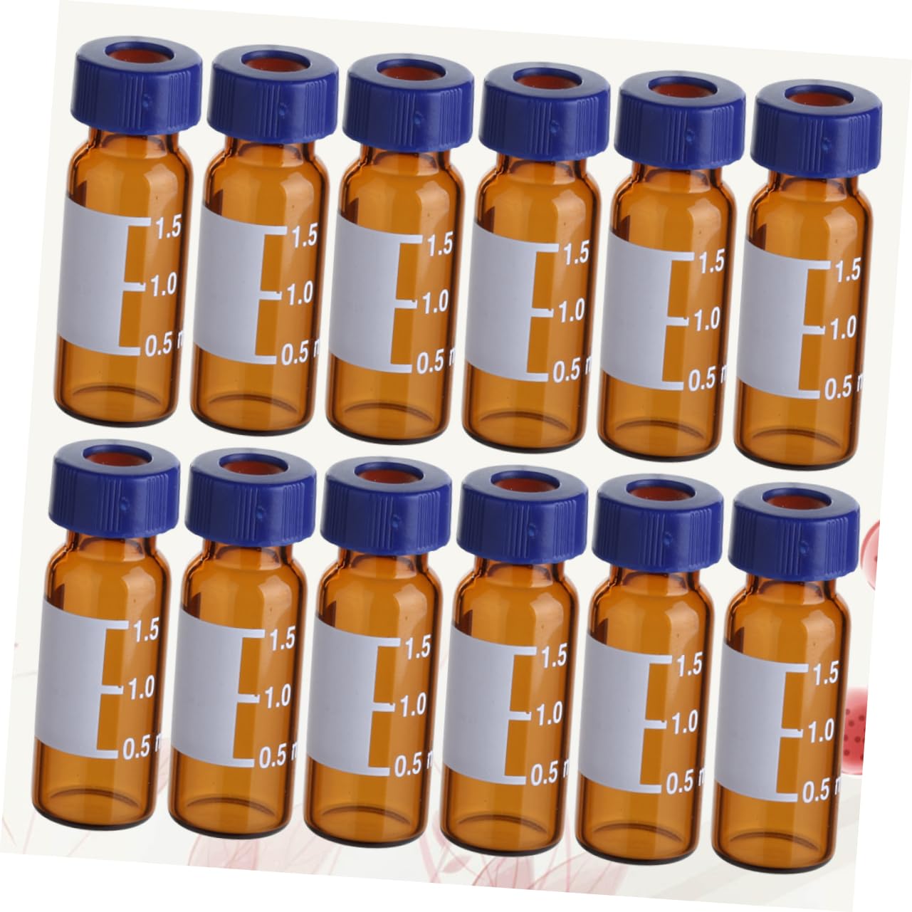 Healifty 2sets Sample Glass Bottles Lab Vials Bottles Storage for Uses 100pcs*2