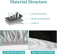 Vista 4 de Cubierta de motocicleta, cubierta de moto para todas las estaciones, universal, impermeable, a prueba de polvo y del sol, protección al aire libre
