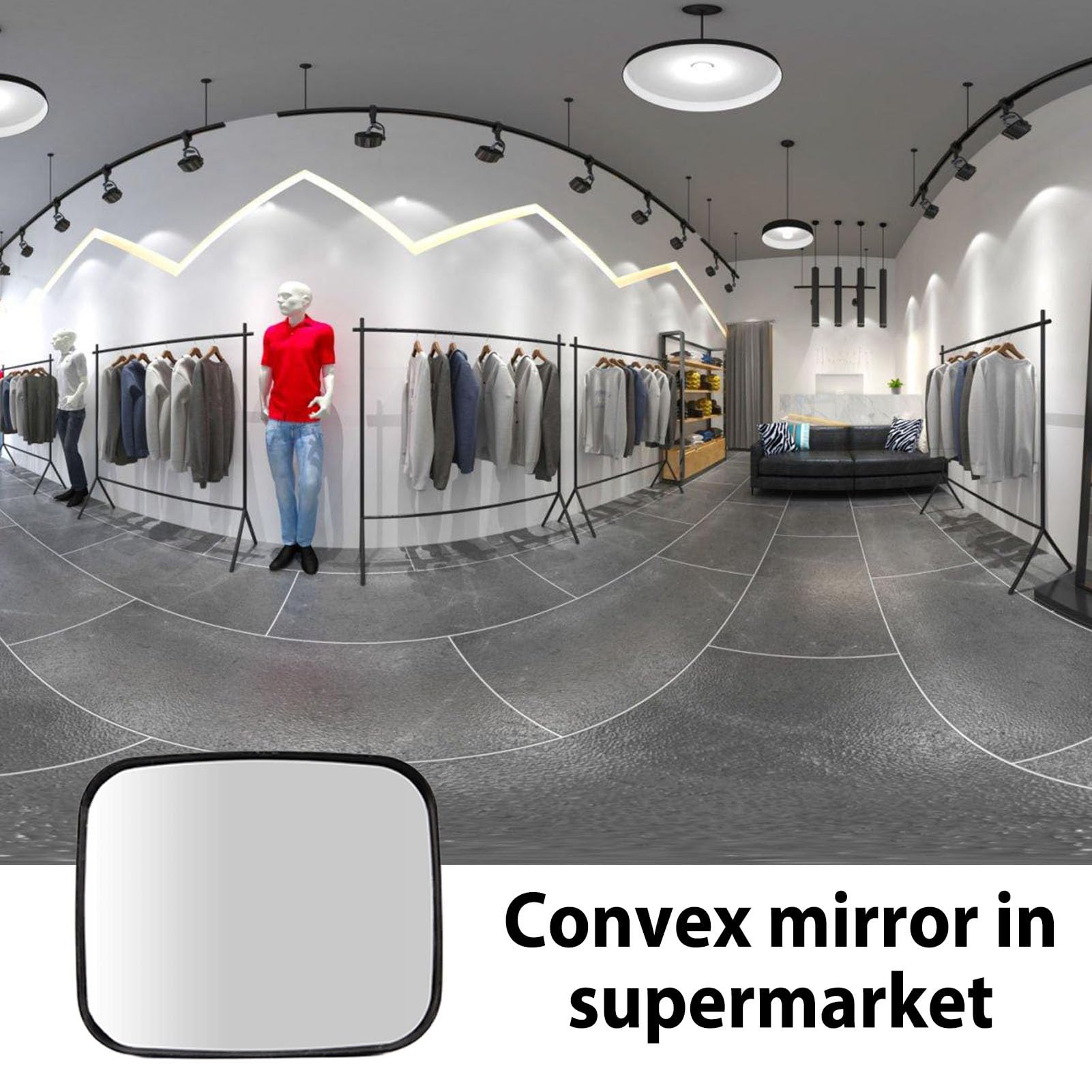 Specchio da parcheggio – Specchietto di sicurezza per esterni, grandangolare – Acrilico – Specchio da parete convesso per punto cieco, specchio da strada, specchio di sicurezza per esterni